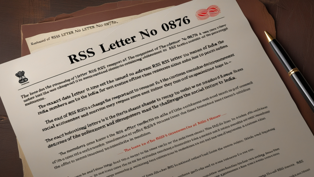 How does RSS Letter No 0876 promote cultural values?