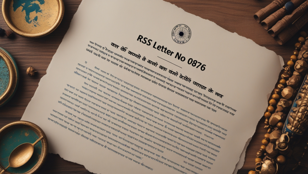 How does RSS Letter No 0876 relate to India’s future?